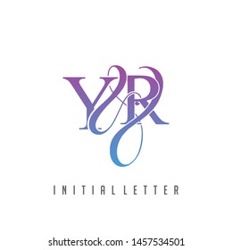 Y & R YR logo initial vector mark.