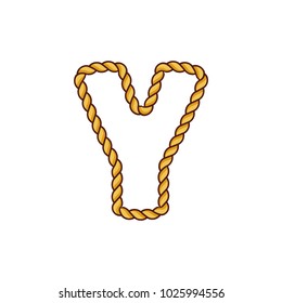 Y Rope Letter Logo Icon Design