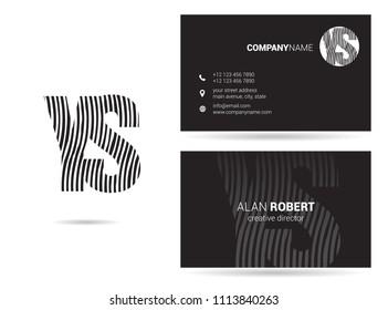 Y & S Joint waves letter design with business card template