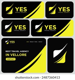 Y and s letter checkmark combination yes travel agency logo design