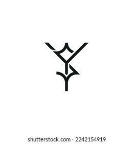 Y and S letter logo design illustration suitable for Clothting business