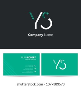 Y & S stroke letter design with business card template