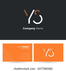 Y & S stroke letter design with business card template