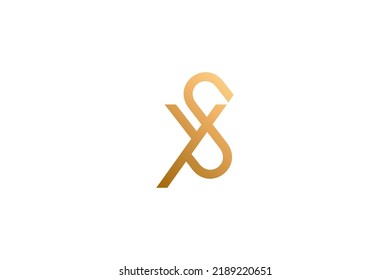 Y, S, YS Gold-Monogramm-Logo-Vektorgrafik in minimalistischem Design