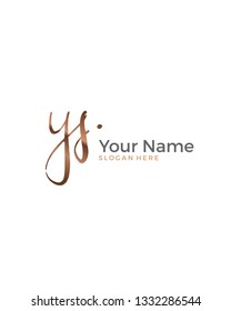 Y S YS initial logo signature vector. Handwriting concept logo.