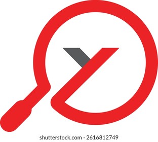 Y Searh logo Search result line icon