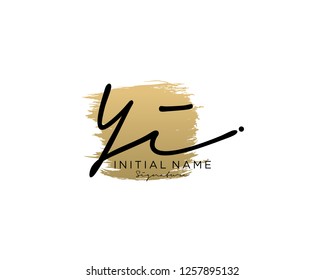 Y I Signature initial logo template vector - Vector 