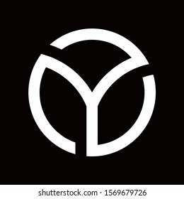 Y simple circle logo iconic