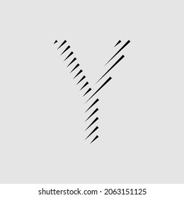 Y stylish font letter and logo design
