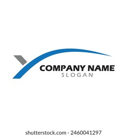 y swoosh logo 3 template
