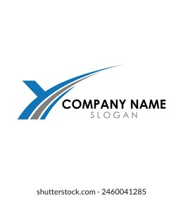 y swoosh logo 6 template