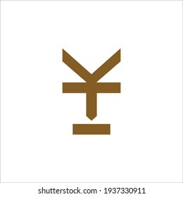Signo vectorial de diseño del logotipo de Y T