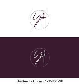 Y T YT Initial letter handwriting and signature logo.	
