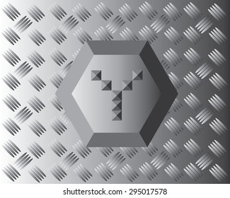 Y Text Aluminium Wallpaper