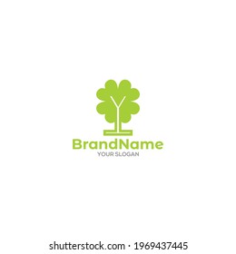 Y Tree Logo Design Vector