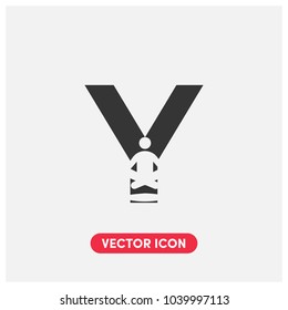 "Y" Typographic Vector Icon Illustration.Yoga Logo
