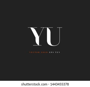 Y U letters Joint logo icon vector for business card and corporate identity.