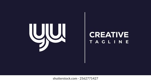 Y and U logo design. YU abstract Letters Logo Monogram. This logo design is the process of creating a visual symbol that represents a brand, company, or individual.