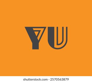 Y and U logo design. YU abstract Letters Logo Monogram. This logo design is the process of creating a visual symbol that represents a brand, company, or individual.