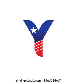y us y letter logo vector design