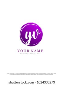 Y & V initial splash logo template vector
