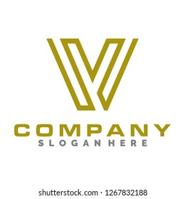 Y and V letter logo illustration