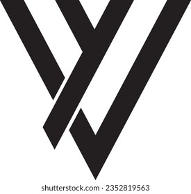 Y V minimalist logo design