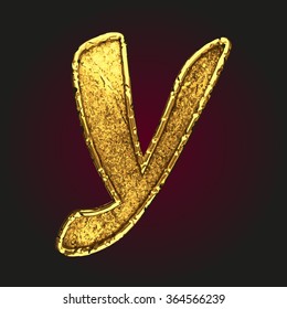 y vector golden letter