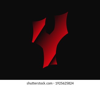 Horror vectorial Y, letra aterradora. El miedo loco es el tipo de letra brutal . Por crimen o crimen, horror noche oscura, mal diseño terrible y más