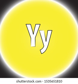 Y vector logo  line vocabulary english art