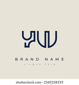 Y and W logo design. YW abstract Letters Logo Monogram. This logo design is the process of creating a visual symbol that represents a brand, company, or individual.