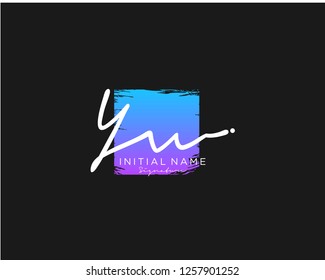 Y W Signature initial logo template vector - Vector 