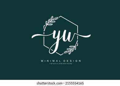 Y W YW logo, Initial lettering handwriting or handwritten for identity. Logo with signature and hand drawn style.