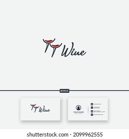 Y Y Wine logo simple lettering typography