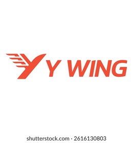 y wing flat minimalist logo design