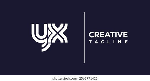 Y and X logo design. YX abstract Letters Logo Monogram. This logo design is the process of creating a visual symbol that represents a brand, company, or individual.