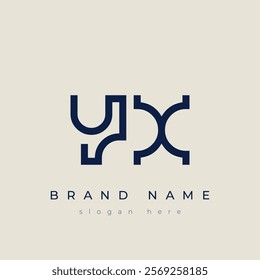 Y and X logo design. YX abstract Letters Logo Monogram. This logo design is the process of creating a visual symbol that represents a brand, company, or individual.