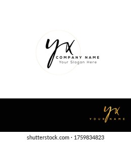 Y X YX  Initial letter handwriting and signature logo.	