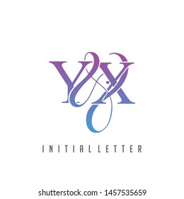 Y & X YX logo initial vector mark.