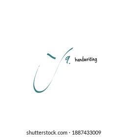Y a Ya initial letter handwriting and signature logo