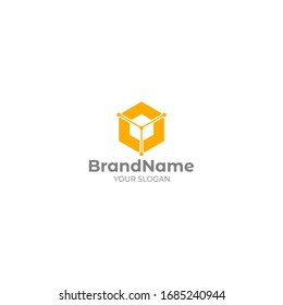 Y Yellow Hexagon Logo Design Vector