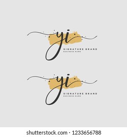 Y I YI Initial logo template vector