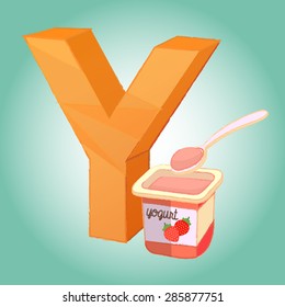 Y Yogurt Alphabet Icon Great Any Stock Vector (Royalty Free) 285877751 ...