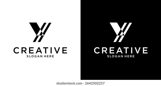 Y or YY initial letter logo design vector