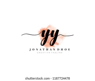 Y Y YY Initial watercolor logo