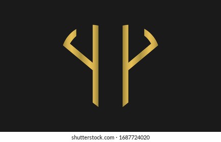 y, yy Letter Logo Design with Creative Modern Trendy Typography and monogram logo.