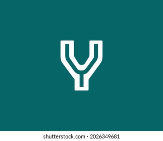 Y yy letter logo design vector template