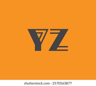 Y and Z logo design. YZ abstract Letters Logo Monogram. This logo design is the process of creating a visual symbol that represents a brand, company, or individual.