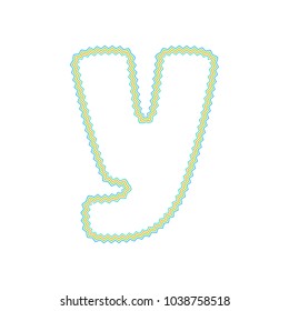 Y Zigzag Letter Logo Icon Design