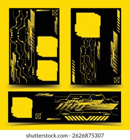 y2k 2000s scifi cyberpunk retro-futuristic layout template set dashboard for ux-ui application, 2d vector illustration 
